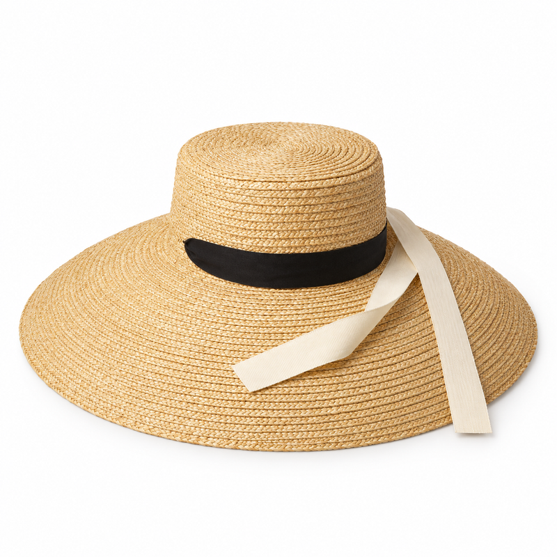 Wide Brim Raffia Straw Hat
